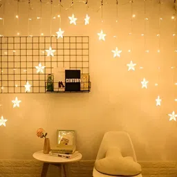 SPARK WORLD Yellow Star Shape String Lights-55