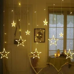 SPARK WORLD Yellow Star Shape String Lights-57