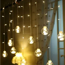 SPARK WORLD Yellow Cylindrical Shape String Lights-10
