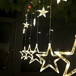 ENORMITY Yellow Star Shape String Lights-13