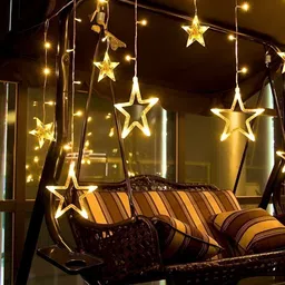 SPARK WORLD Yellow Star-Shaped String Lights image 1