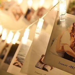 ENORMITY Yellow Photo Clip Shape String Lights image 1