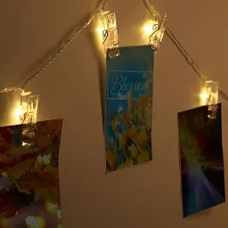 ENORMITY Yellow Photo Clip Shape String Lights image 1