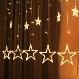 ENORMITY Yellow & White Star Shape String Lights image 1