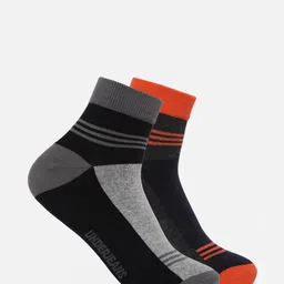 Underjeans Men Pack of 2 Assorted Ankle length (Non terry) Socks-image-23