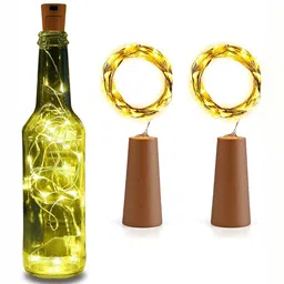 SPARK WORLD Yellow 2 Pieces Cork String Lights-35