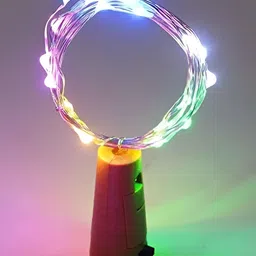 ENORMITY 2 Pcs Red & Green Cylinder Shape String Lights image 1