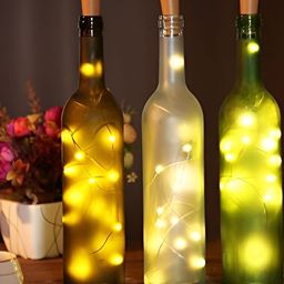 SPARK WORLD  Yellow 3-Pcs Rice Shaped Cork Fairy String Lights-16