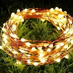 SPARK WORLD Yellow Rice Shape String Lights-46