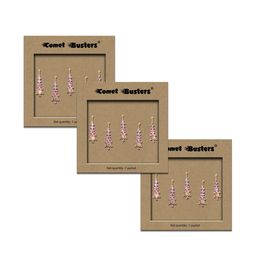 Comet Busters Set of 3 Handcrafted Reusable Traditional Designer Bindis - Pink 038-11