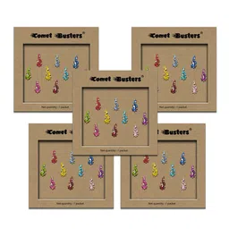 Comet Busters 5-Pcs Traditional Designer Bindi - Pink BIN036-49