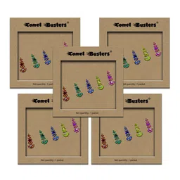 Comet Busters 5-Pcs Traditional Designer Bindi - BIN032-53
