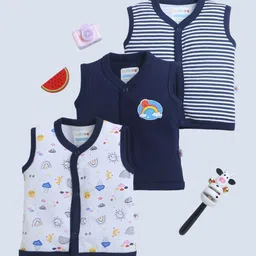 BUMZEE Infants Boys Pack Of 3 Cotton Jhablas-image-77