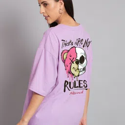 Imsa Moda Typography Printed Oversized Cotton T-shirt-picture-22