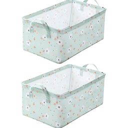 HOUSE OF QUIRK Green & white 2 Pieces Printed Regular Multi-Utility Organisers-image-25