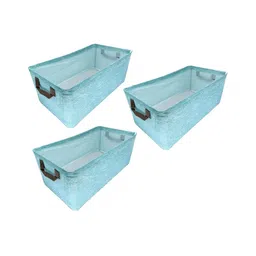 HOUSE OF QUIRK Green 3 Pieces Super Strong Multi-Utility Organisers-picture-46