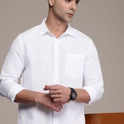 French Connection Men Premium Slim Fit Cotton Linen Casual Shirt-image-88