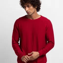 SPYKAR Pure Cotton Solid Round Neck Pullover Sweater-image-30