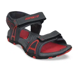 IMPAKTO Men Red & Black Solid Sports Sandals-picture-13