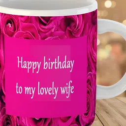 Keviv Purple & White Text or Slogans Printed Ceramic Glossy Mug 325 ml-image-76