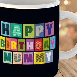 Keviv Black & Yellow Text or Slogans Printed Ceramic Glossy Mug 325 ml-image-61