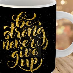 Keviv Black & Yellow Text or Slogans Printed Ceramic Glossy Mug 325 ml-image-74