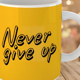 Keviv White & Yellow Text or Slogans Printed Ceramic Glossy Mug 325 ml-image-43