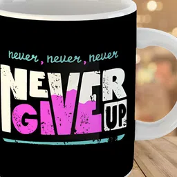 Keviv White & Purple Text or Slogans Printed Ceramic Glossy Mug 325 ml-image-86