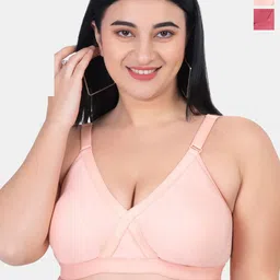 KOMLI Plus Size Pack Of 2 Full Coverage Cotton Everyday Bras With All Day Comfort-picture-55