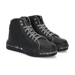 Hundo P Men Round Toe Mid-Top Sneakers-picture-16