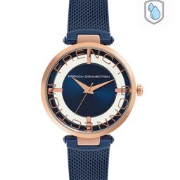 French Connection Women Blue Embellished Dial & Blue Stainless Steel Bracelet Style Straps Analogue Watch-picture-26