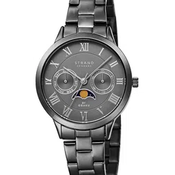 STRAND BY OBAKU Women Grey Brass Dial & Grey Stainless Steel Straps Watch S728LMUUSU-image-61