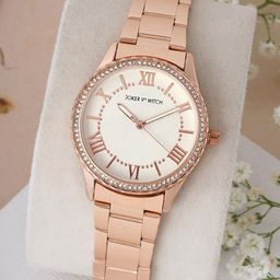 JOKER & WITCH Women Embellished Dial Bracelet Style Straps Analogue Watch AMWW738-11