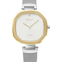 Obaku Women Stainless Steel Bracelet Style Straps Analogue Watch V277LXFIMC-image-42