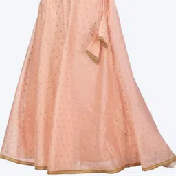 Studio Shringaar Women Pink Self Design Chanderi Silk Maxi Flared Skirts-image-74