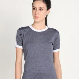 CHKOKKO Women Round Neck Short Sleeves T-shirt-54