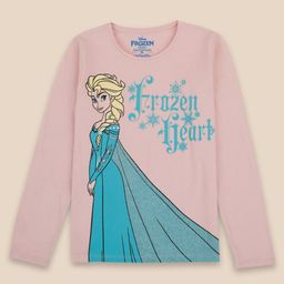 Kids Ville Girls Frozen Print Pure Cotton T-shirt-image-27