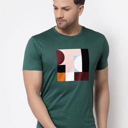 Red Tape Geometric Printed Pure Cotton T-shirt-image-54