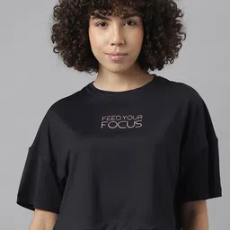 MKH Typography Printed Dri-FIT Crop Sports T-shirt-image-99