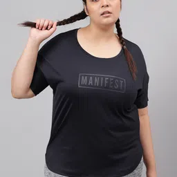 MKH Plus Size Typography Printed Drop Shoulder Sleeves Dri FIT Relaxed Fit  Sports T-shirt-image-51