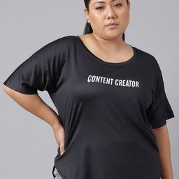 MKH Plus Size Typography Printed Dri-FIT Sports T-Shirt-18