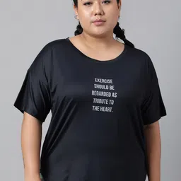MKH Typography Printed Plus Size Drop Shoulder Sleeves Relaxed Fit Dri-FIT Sports T-shirt-image-32