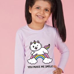 NUSYL Girls Graphic Printed T-shirt-picture-3