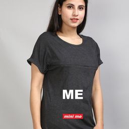 SillyBoom Typographic Printed Extended Sleeves Cotton Lycra Maternity T-shirt-8