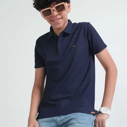 STELLERS Boys Polo Collar Short Sleeves Stretchable Casual T-shirt-image-33