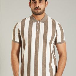 Indian Terrain Striped Polo Collar T-Shirt-picture-5
