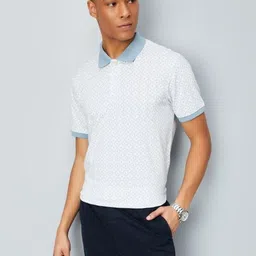 max Men Printed Polo Collar Pockets T-shirt-image-82