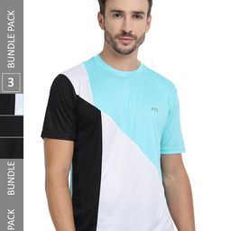 FTX Pack Of 3 Colourblocked Round Neck Dry-Fit Sports T-shirt-image-111