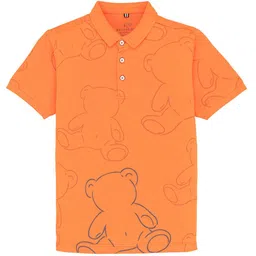 Status Quo Boys Graphic Printed Polo Collar Cotton T-shirt-image-94