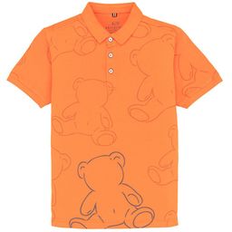 Status Quo Boys Conversational Printed Polo Collar Cotton T-shirt-image-36